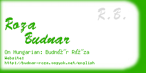 roza budnar business card